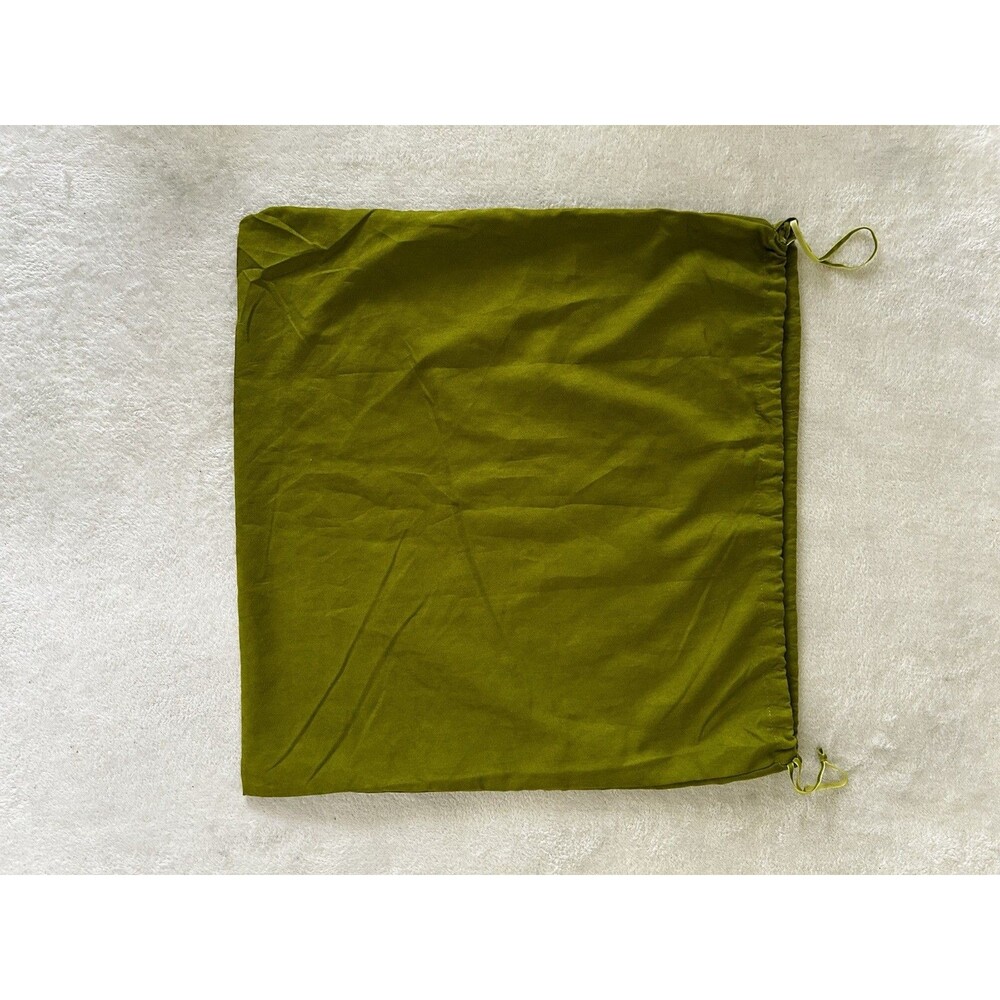 Tory Burch Green Drawstring Dust Bag With Gold Logo Lettering 22”x21” - Picture 2 of 6